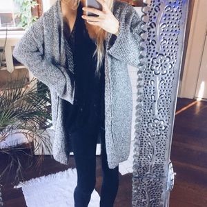 Marled Silver Grey Cardigan